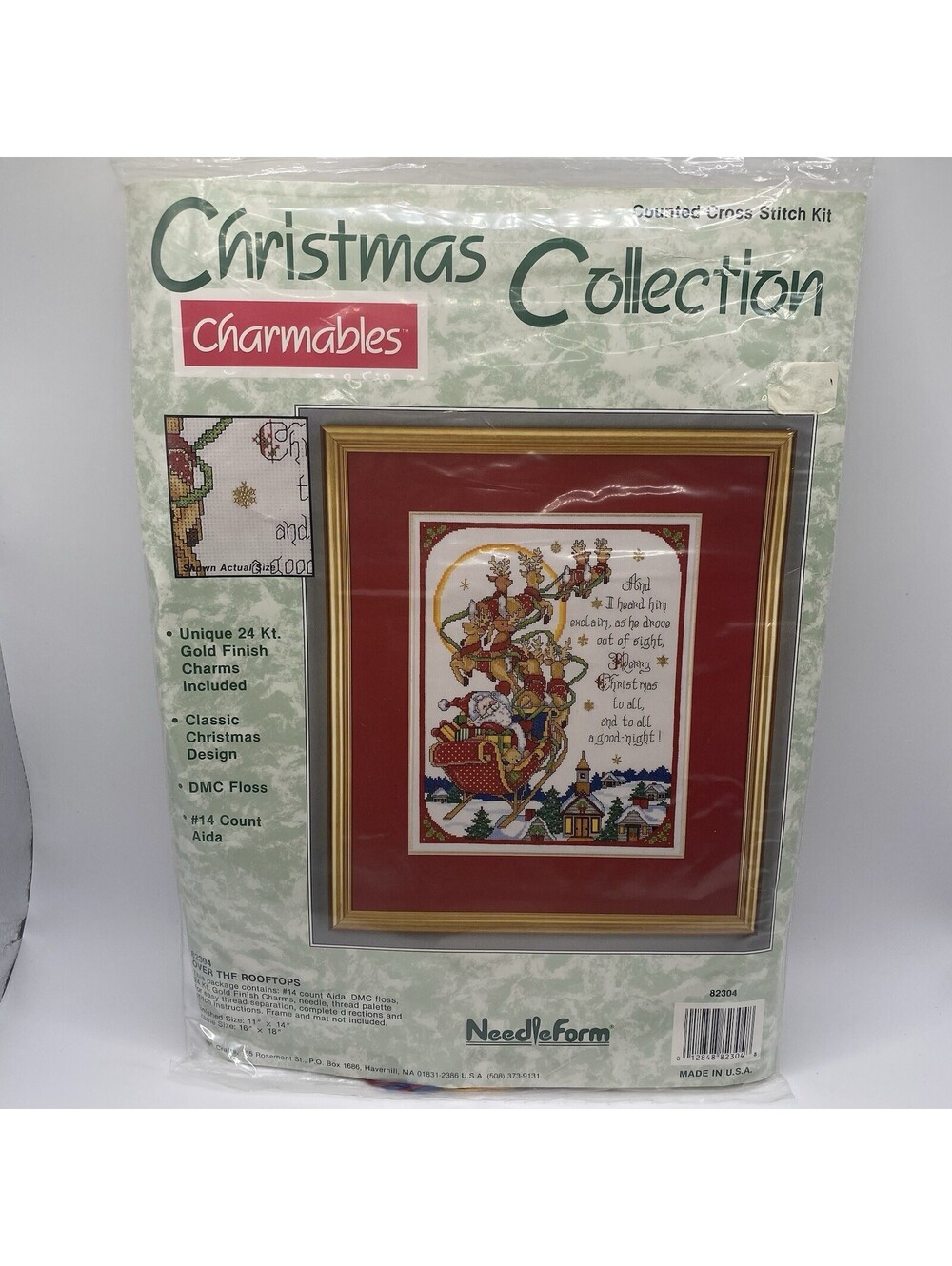 Needle Form Counted Cross Stitch Kit/ Charmable Christmas Collection #8234